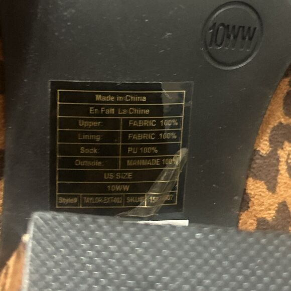 Torrid 10WW Leopard Boots Over The Knee OTK Block Heel Mob Wife Indie Sleaze - Picture 8 of 10